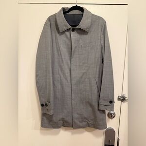 Suitsupply Men's Gray Rain Coat (L)